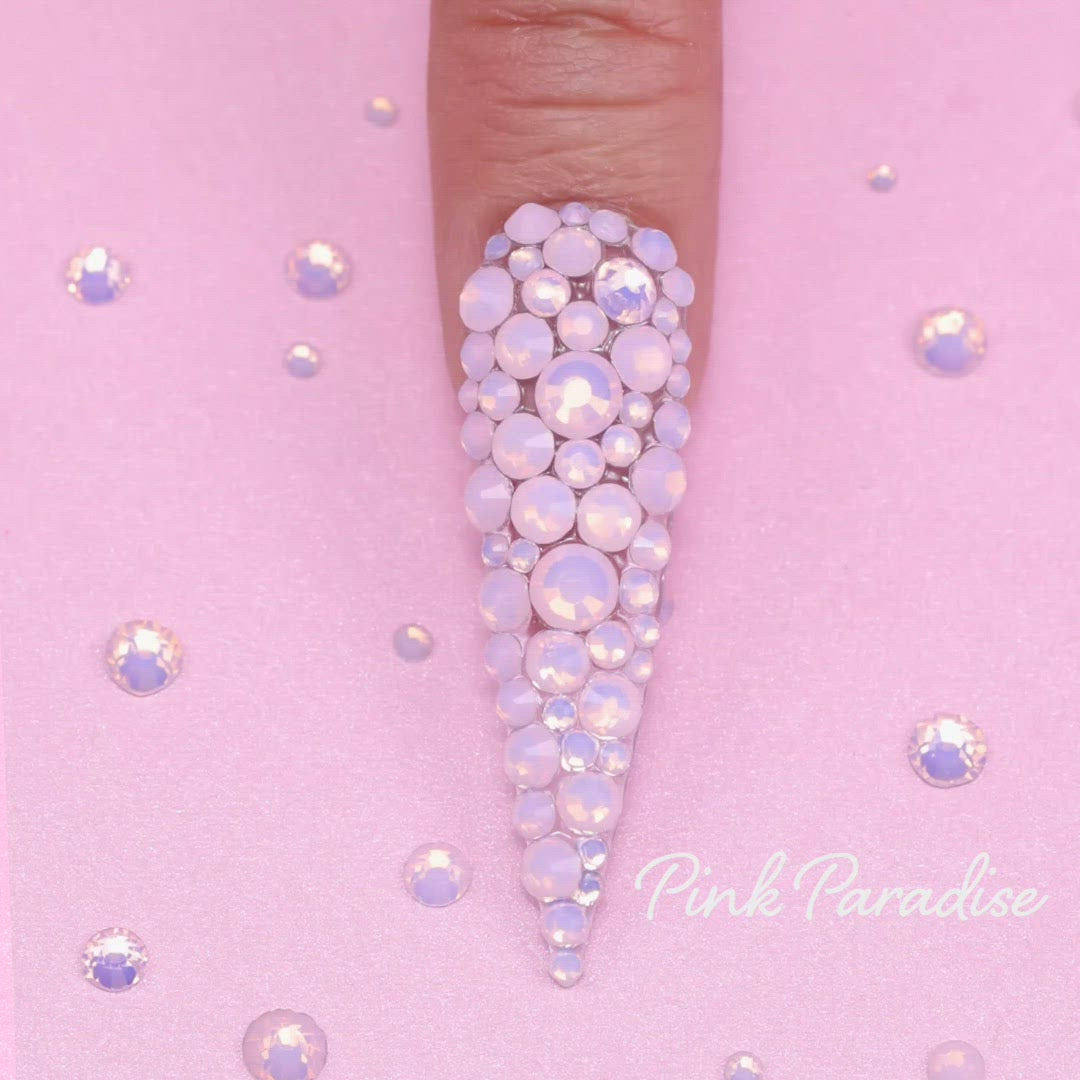 Kiara Sky Rhinstones Pink Paradise on nail