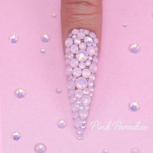 Kiara Sky Rhinstones Pink Paradise on nail