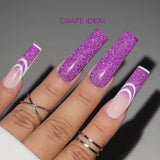 Kiara Sky DiamondFx Grape Idea Gel Polish on nails