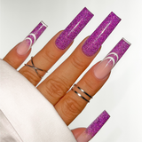 Kiara Sky DiamondFx Grape Idea Gel Polish on nails