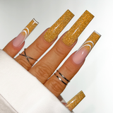 Kiara Sky DiamondFx Gold Touch Gel Polish on nails