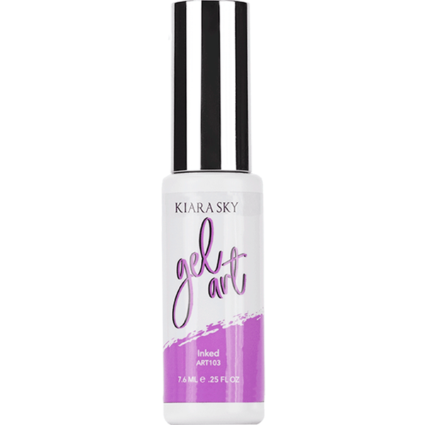 Inked gel art applied bottle
