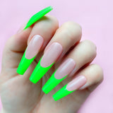 Out of Monet gel art applied to nail extensions