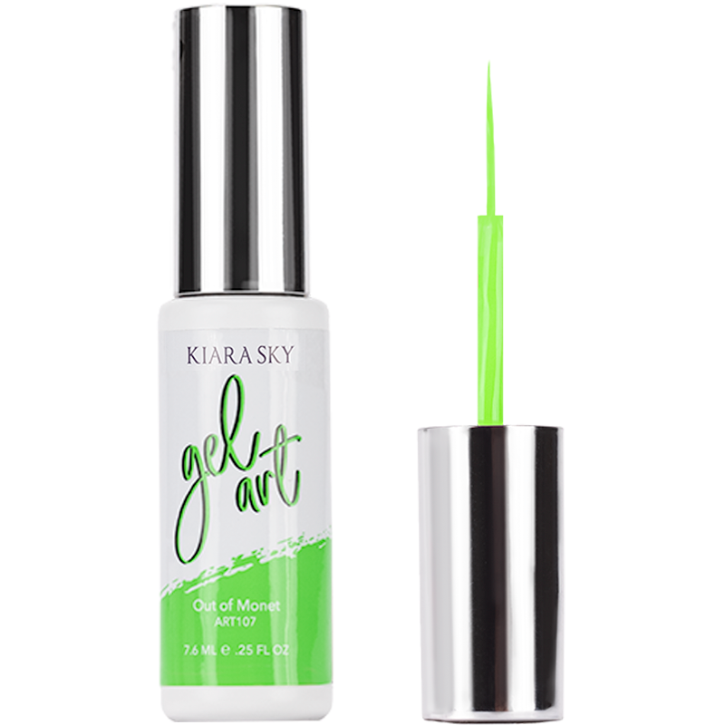 Out of Monet gel art bottle and upside down lid with applicator