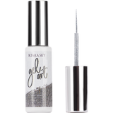 Silver Stroke gel art bottle and upside down lid with applicator