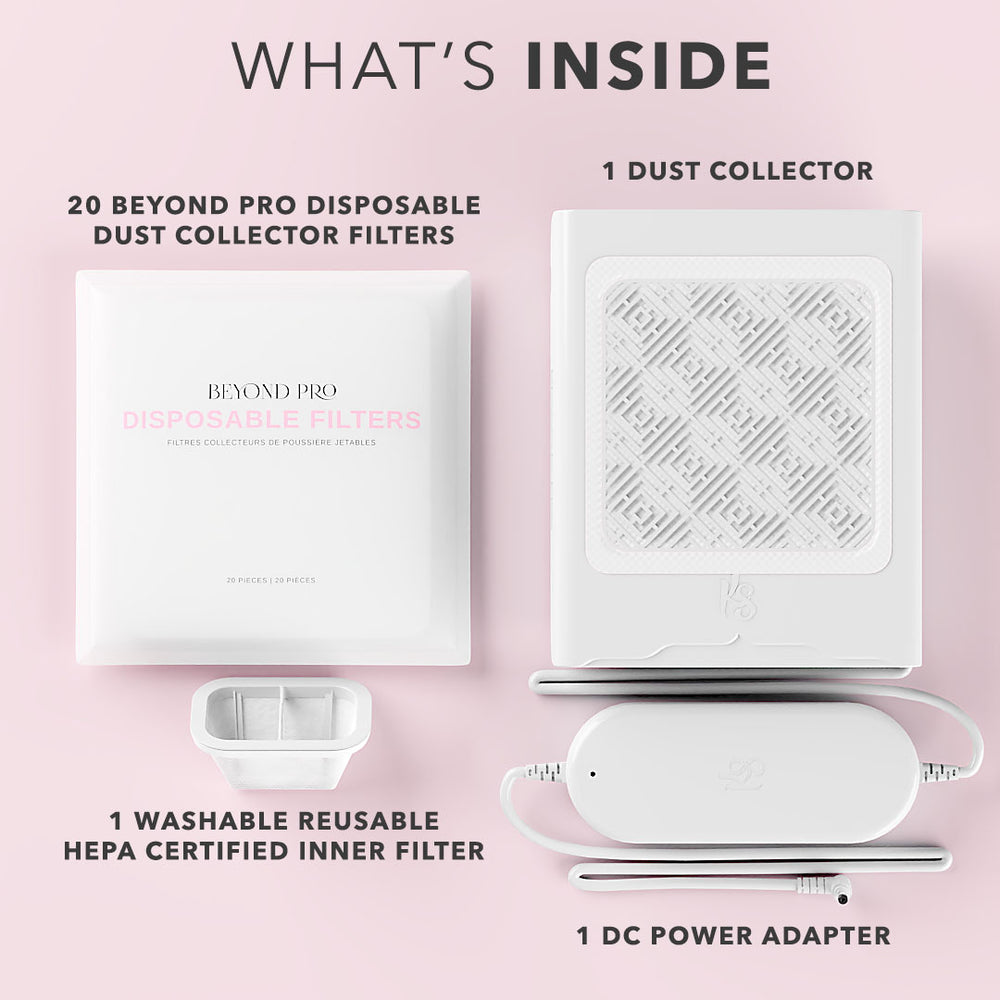 White | Beyond Pro Nail Dust Collector | Kiara Sky