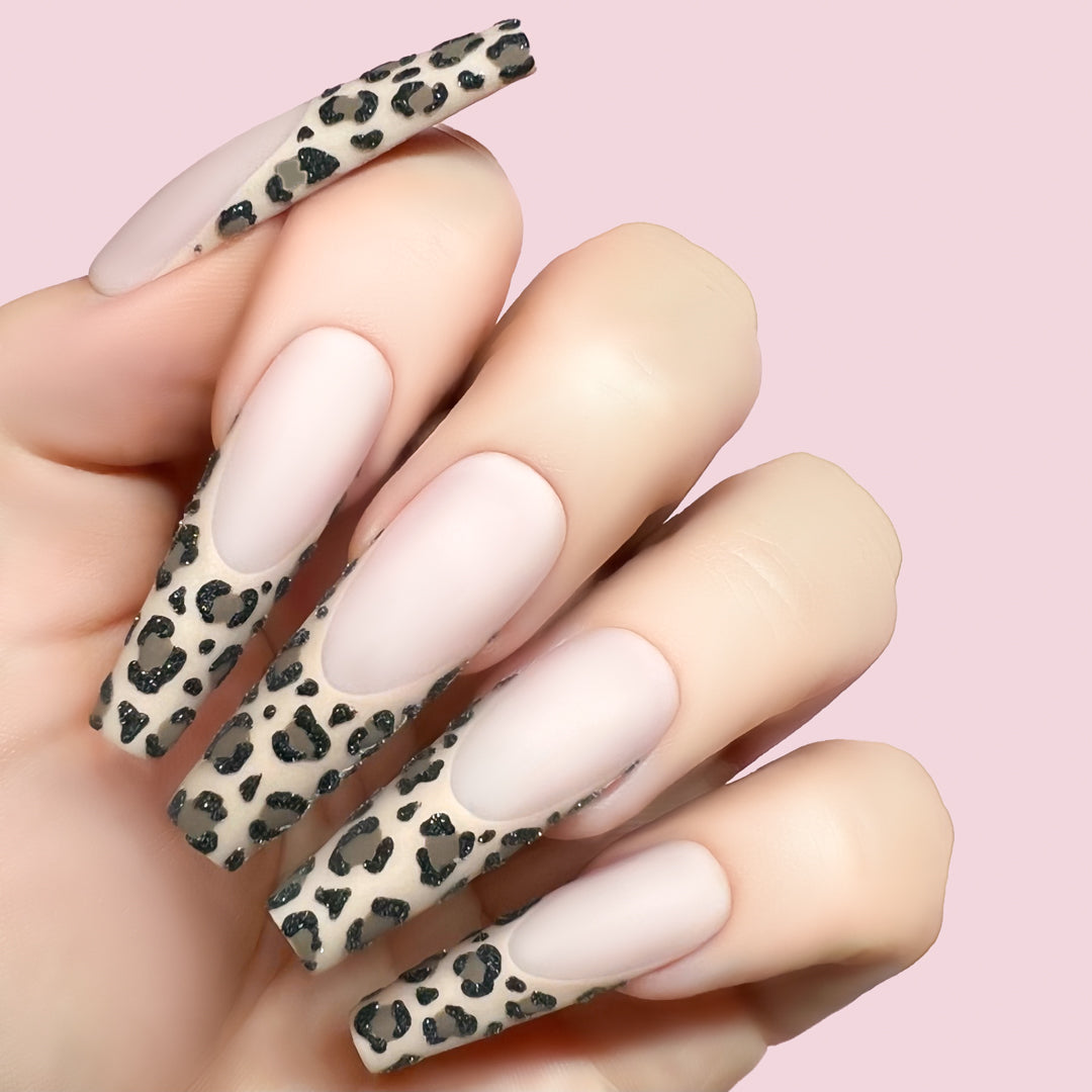 Blend the Rules Gel Art with cheetah print nails