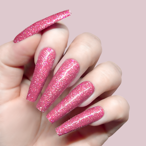 Hotter Pink | PlatinumFX Glitter Gel Polish | Kiara Sky