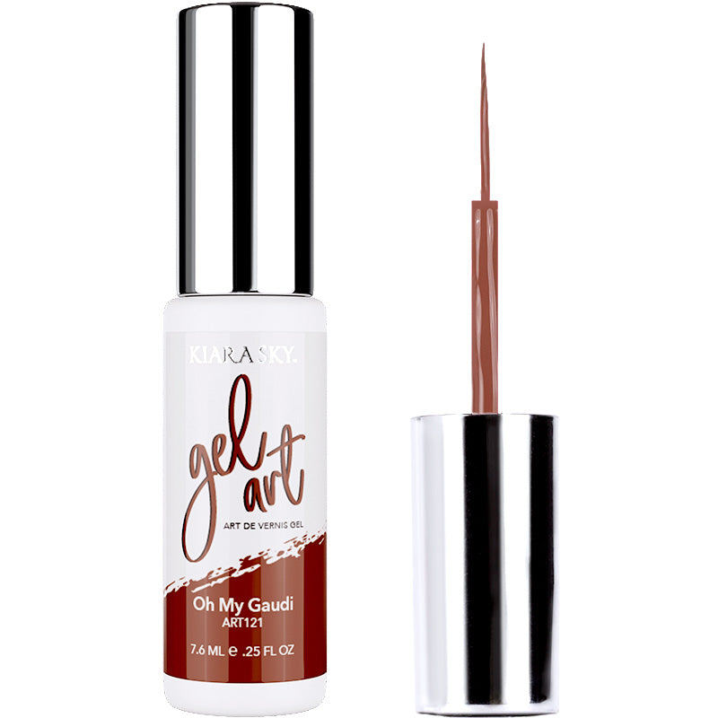 Oh My Gaudi gel art bottle and upside down lid with applicator