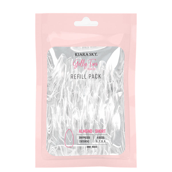 Gelly Tips Refill Pack - Almond Short