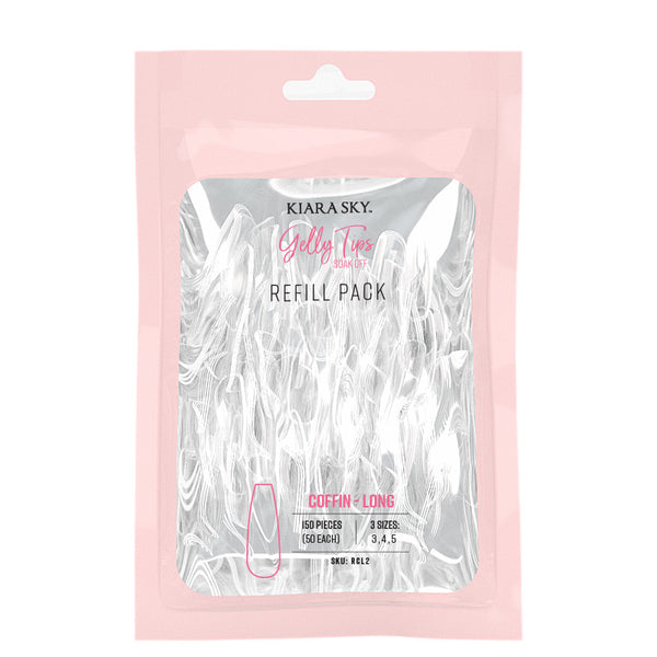 Gelly Tips Refill Pack - Coffin Long