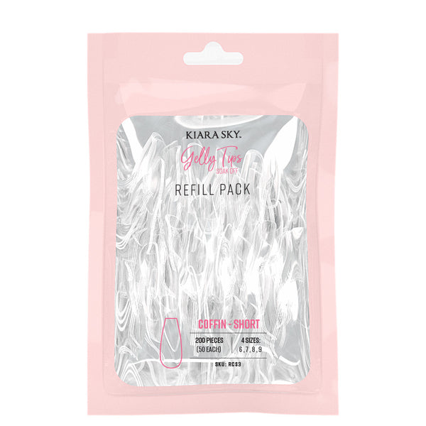 Gelly Tips Refill Pack - Coffin Short