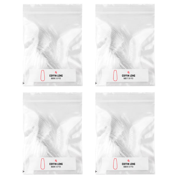 Gelly Tips Refill Pack - Coffin Long
