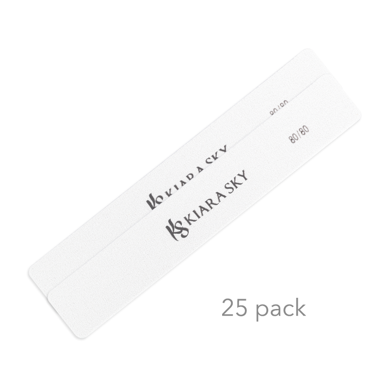 WHITE RECTANGLE FILE 80/80 (25 PIECE) | Kiara Sky Professional