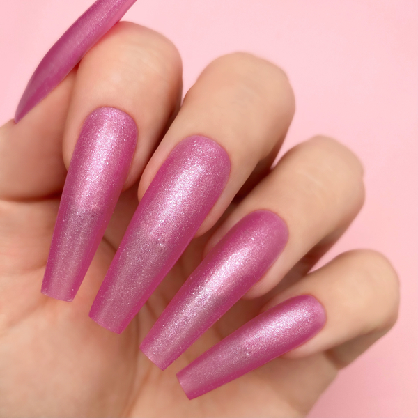 Pink Stardust Kiara Sky Nails Pink Shimmer Acrylic Dip Powder 