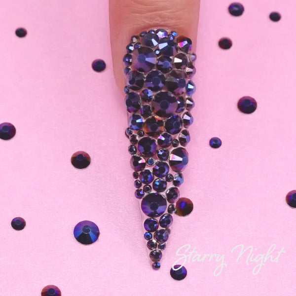 Kiara Sky Rhinestones Starry Night on nail