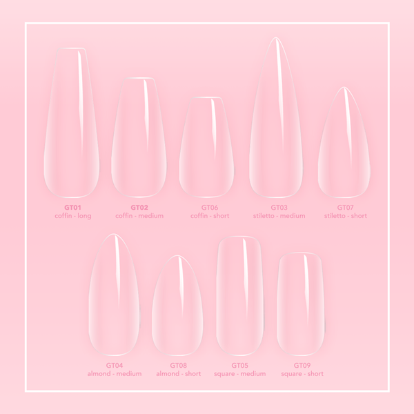 GELLY TIPS STARTER KIT - Almond Short