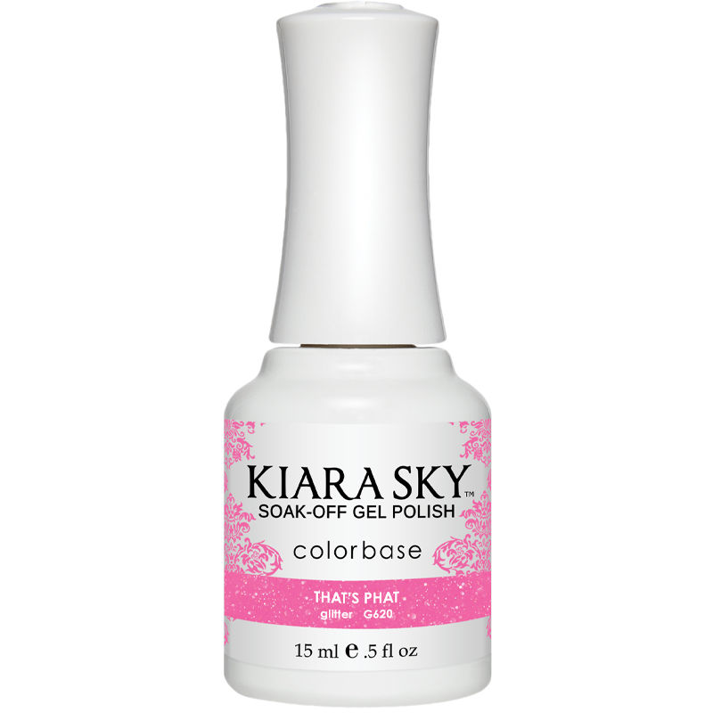 That's Phat | Pink Neon Glitter Gel Polish | Kiara Sky